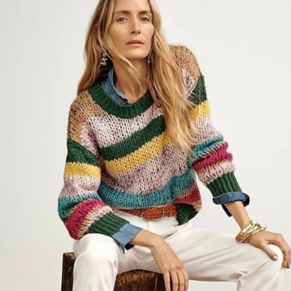 Anthropologie Hearloom Dawson Striped Sweater. LOW OFFERS = BLOCK 🚫